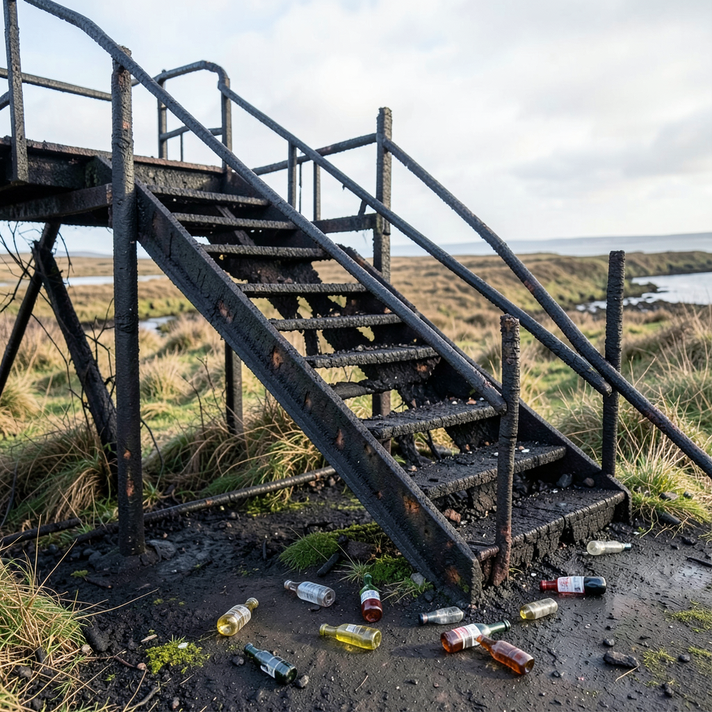 Deliberate fire destroys section of scenic Wales Coast Path